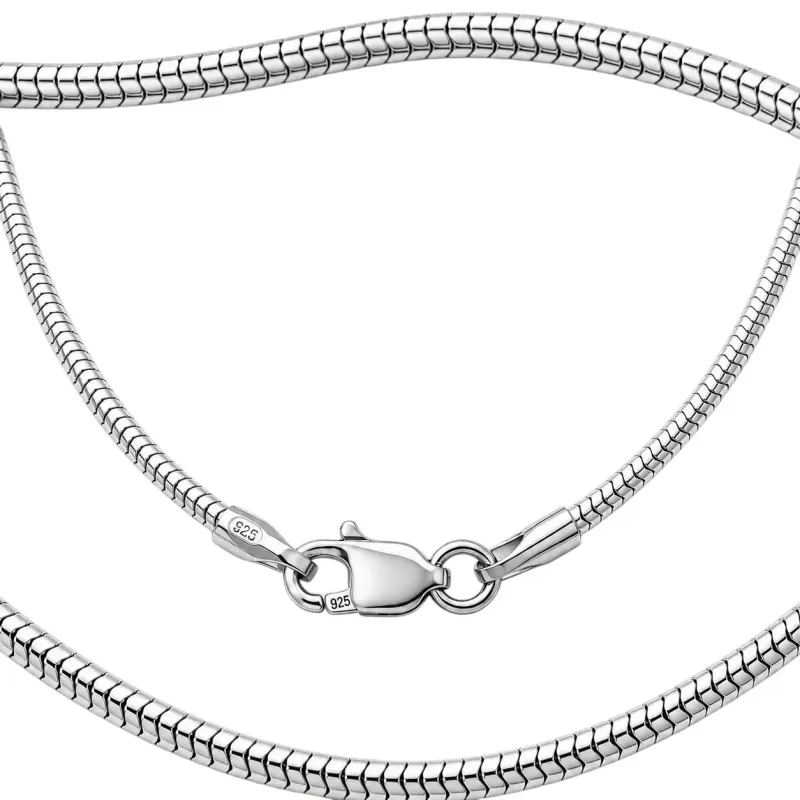 Srebrny łańcuszek Żmijka 2,4 mm 925 – damski 45–60 cm