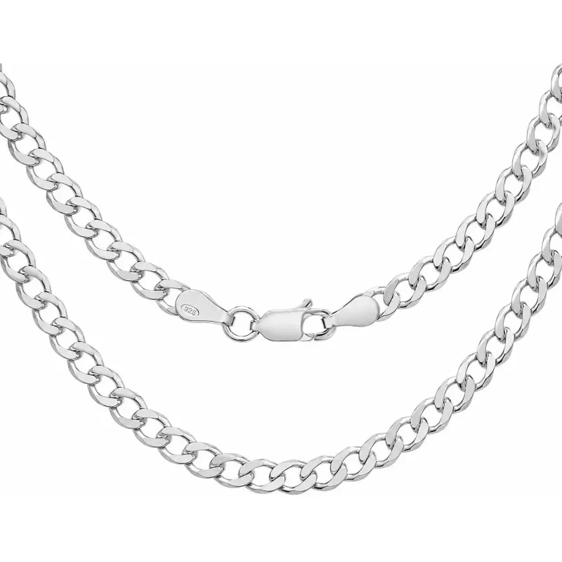 Gruby męski łańcuszek pancerka 4,2 mm 925 | 50–70 cm