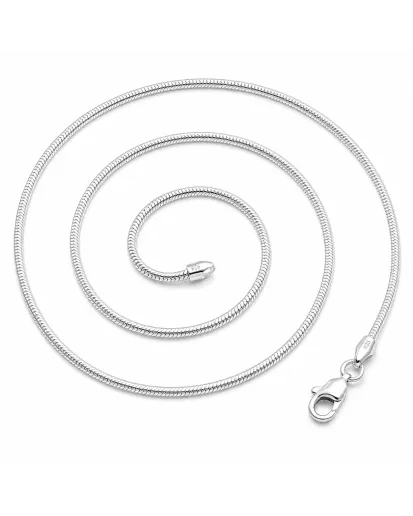 Srebrny łańcuszek Żmijka 1,9 mm 925 – damski 45–90 cm