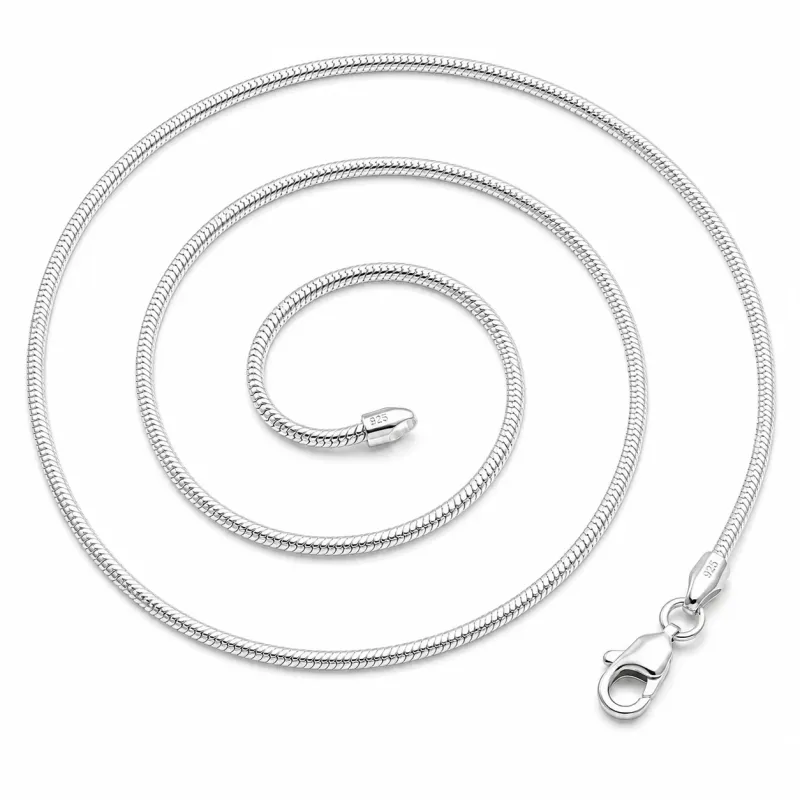Srebrny łańcuszek Żmijka 1,9 mm 925 – damski 45–90 cm