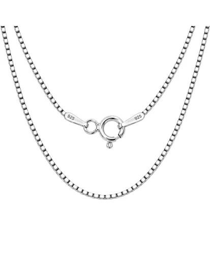 Srebrny łańcuszek Kostka 1,0 mm damski | 38–65 cm | 925