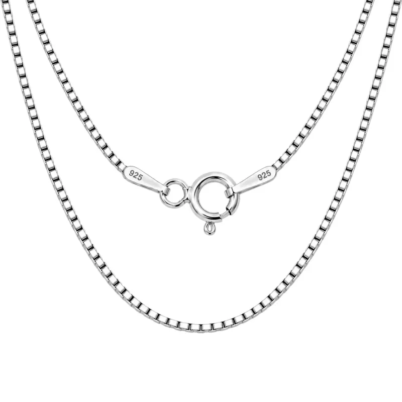 Srebrny łańcuszek Kostka 1,0 mm damski | 38–65 cm | 925