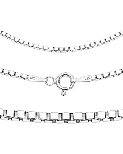 Srebrny łańcuszek Kostka 1,2 mm damski | 55 cm | Srebro 925