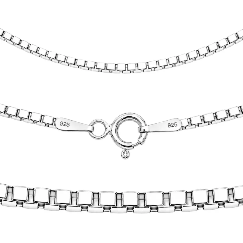 Srebrny łańcuszek Kostka 1,2 mm damski | 55 cm | Srebro 925