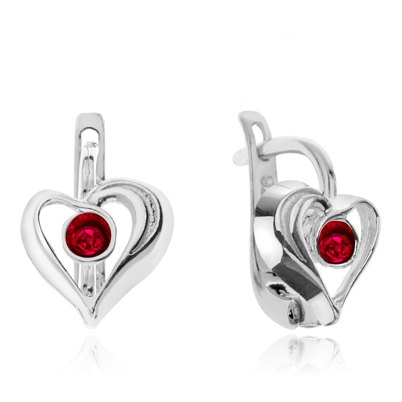 SREBRNE KOLCZYKI DLA DZIEWCZYNKI SERCA SERDUSZKA ANGIELSKIE 925