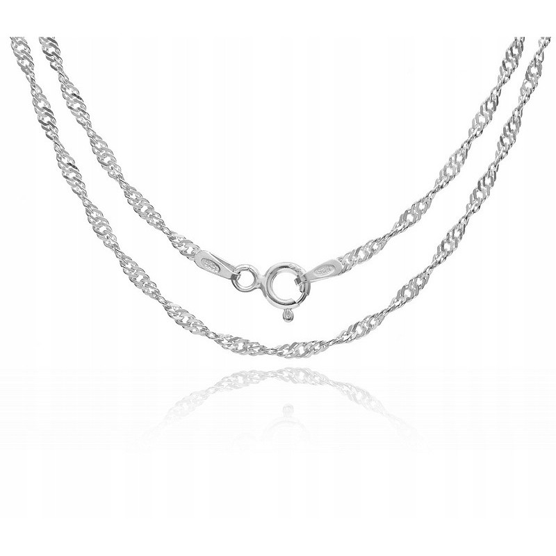 Łańcuszek Singapur 2,2 mm ze srebra 925 – długości 40–65 cm