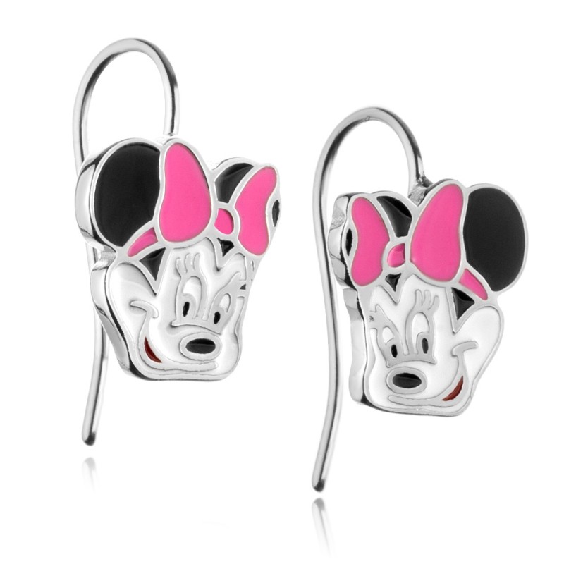 KOLCZYKI DLA DZIEWCZYNKI MYSZKA WISZĄCE SREBRO