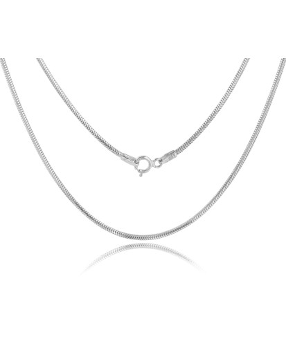 Srebrny łańcuszek Żmijka 1,4 mm 925 – 38–100 cm damski
