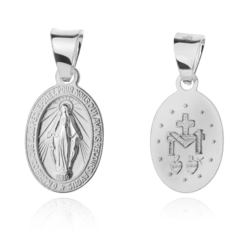 SREBRNY MEDALIK MATKA BOSKA NIEPOKALANA SREBRO PRÓBY 925