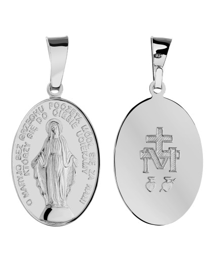 Srebrny medalik Matka Boska Niepokalana 925