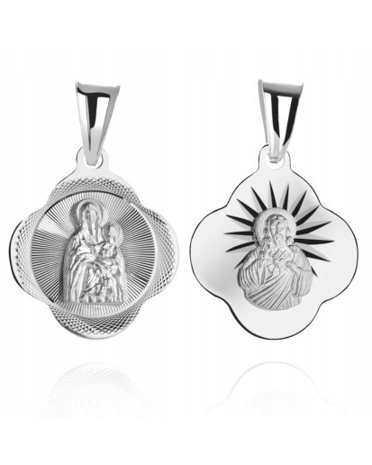 Srebrny medalik Matka Boska Śnieżna 925 do łańcuszka