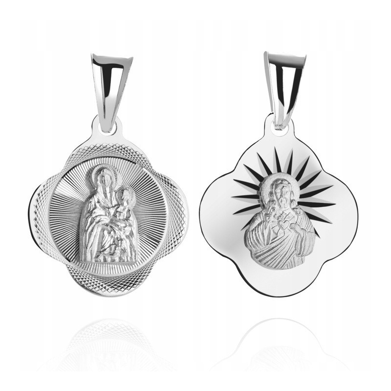 Srebrny medalik Matka Boska Śnieżna 925 do łańcuszka