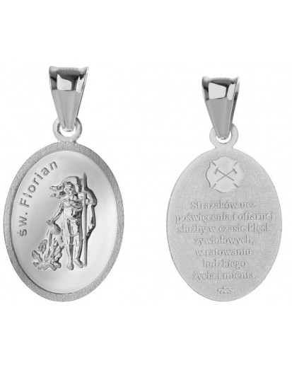 Srebrny medalik św. Florian 925 do łańcuszka
