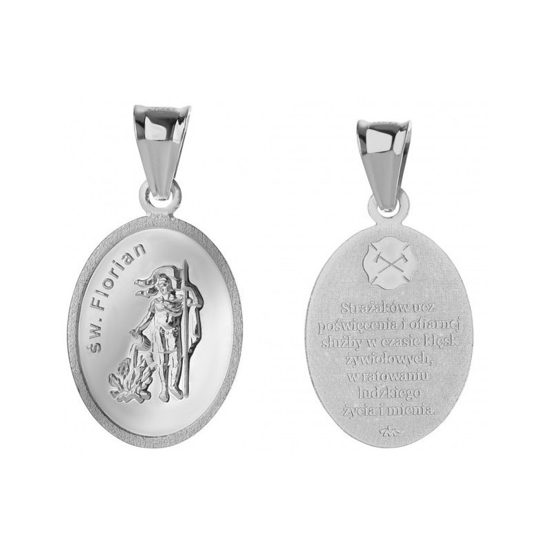 Srebrny medalik św. Florian 925 do łańcuszka