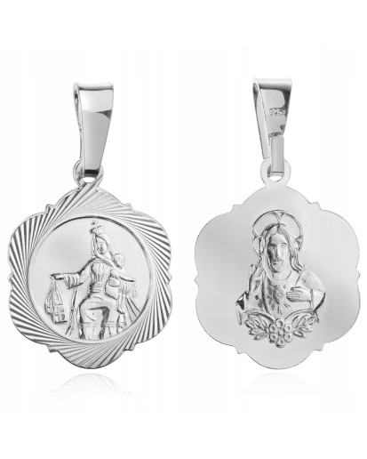 Srebrny medalik Szkaplerz 925 – Matka Boska  Szkaplerzna ze srebra
