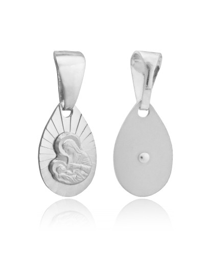 Srebrny medalik z wizerunkiem Matki Boskiej Częstochowskiej 925