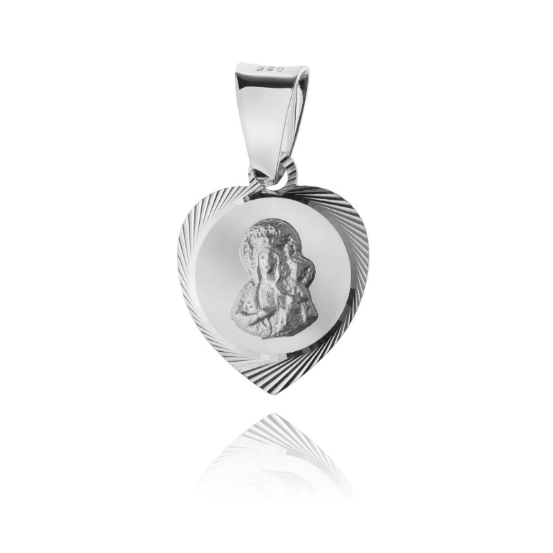 Medalik Diamentowany Madonna – Matka Boska Częstochowska 925