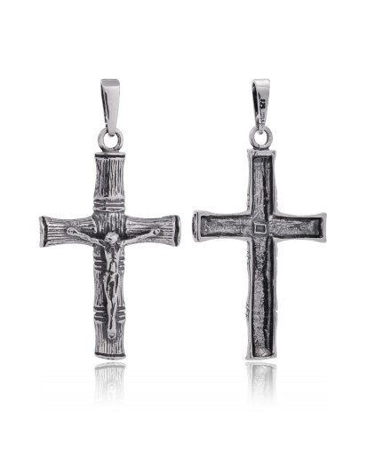 Krzyżyk z Jezusem 925 oksydowany – srebrna zawieszka