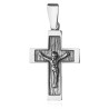 Srebrny krzyżyk z Jezusem 925 oksydowany – religijny wisiorek