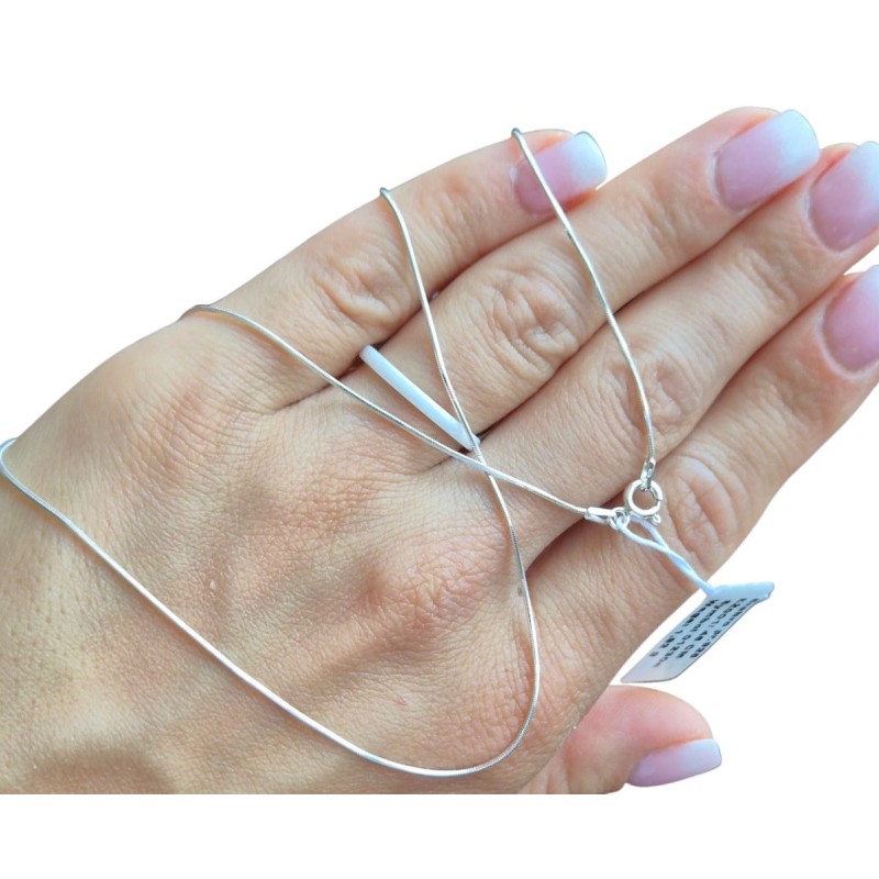 Srebrny łańcuszek żyłka/linka 0,7 mm damski | 38–55 cm | 925