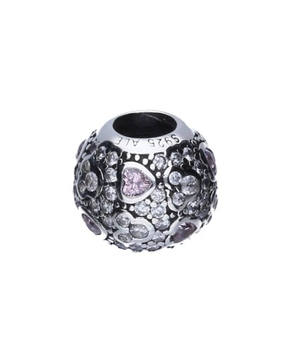 Srebrna zawieszka srebrny wisiorek charms beads serduszko 925