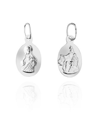 Srebrny medalik Matka Boska Szkaplerzna 925 – mała szkaplerzna srebro