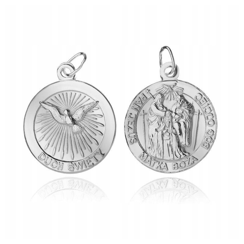Srebrny medalik Duch Święty 925 zawieszka do łańcuszka