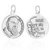 Duży srebrny medalik Ojciec Pio 925 – zawieszka do łańcuszka