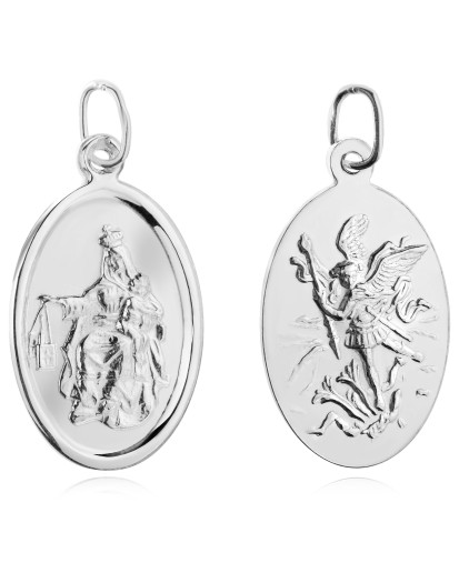 Medalik Szkaplerz 925 – diamentowany Matka Boska i Jezus Chrystus