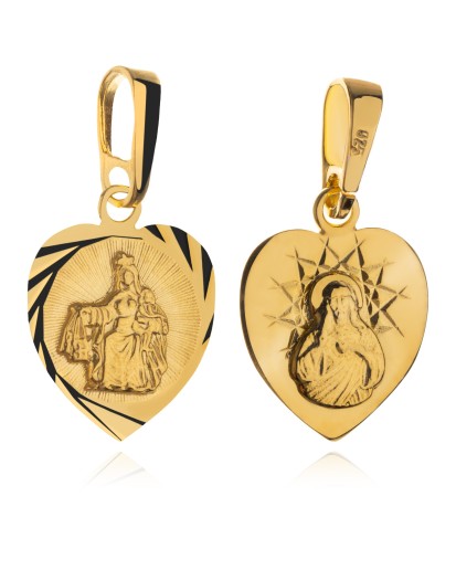 Pozłacany srebrny medalik Szkaplerzny 925 – Matka Boska Szkaplerzna