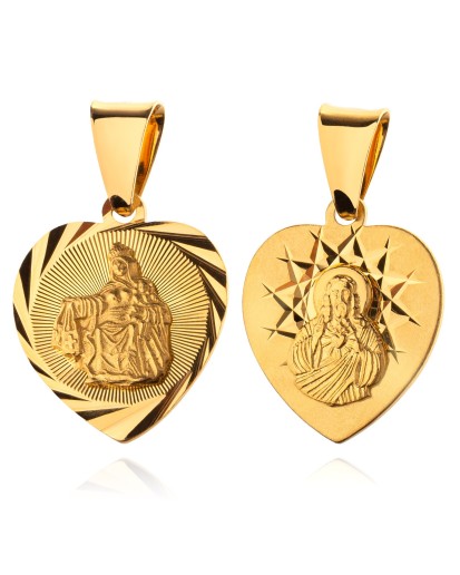 Pozłacany medalik Szkaplerzny 925 – Matka Boska Szkaplerzna