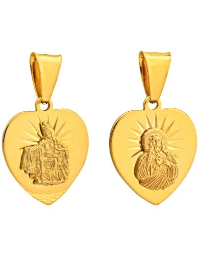 Pozłacany medalik Szkaplerzny 925 – Matka Boska Szkaplerzna