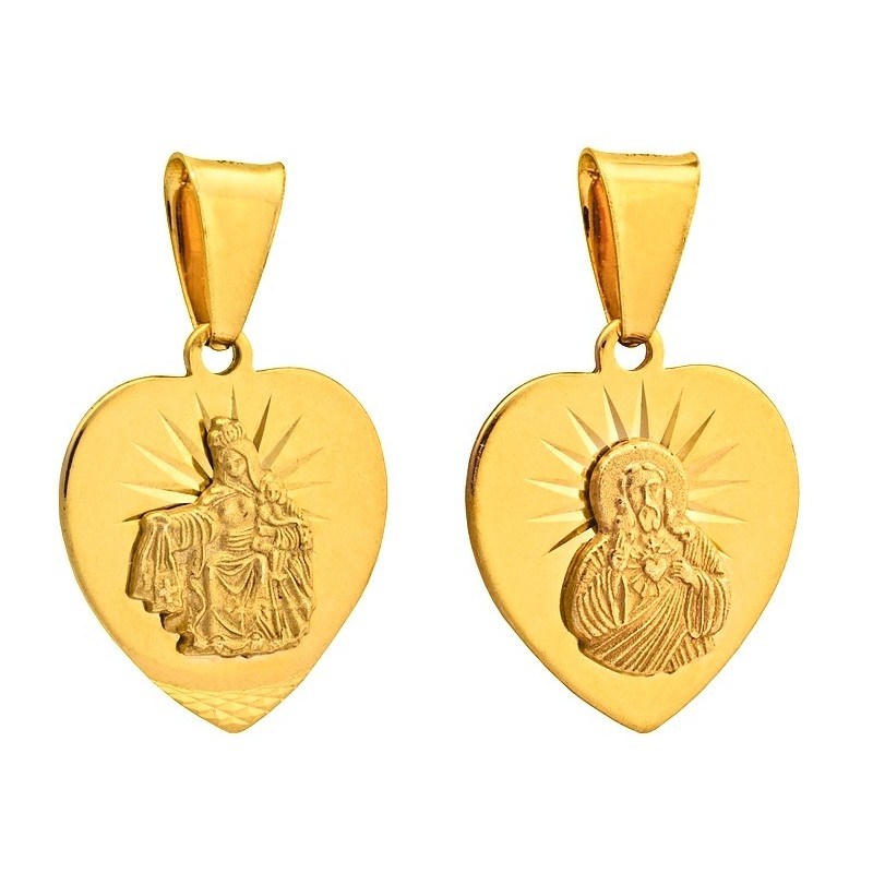 Pozłacany medalik Szkaplerzny 925 – Matka Boska Szkaplerzna