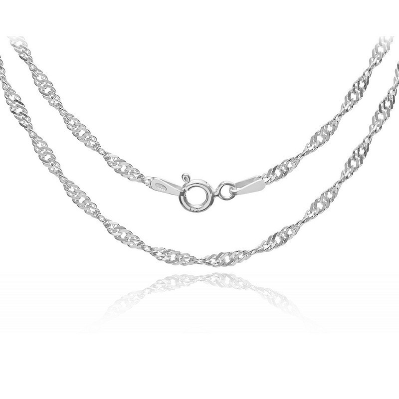 Łańcuszek srebrny Singapur 2,3 mm (925) – długości 45–65 cm