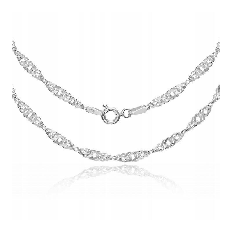 Damski łańcuszek srebrny Singapur 3,2 mm – 45–65 cm | 925