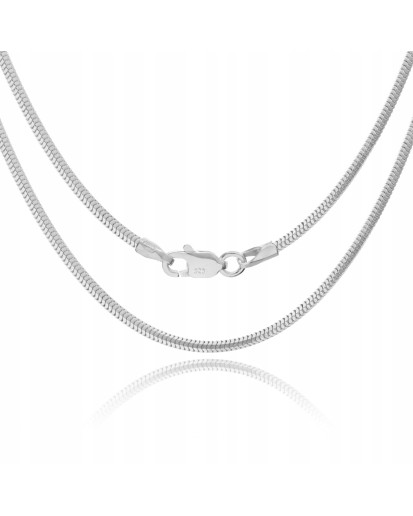 Srebrny łańcuszek Żmijka 2,4 mm 925 – damski 45–60 cm