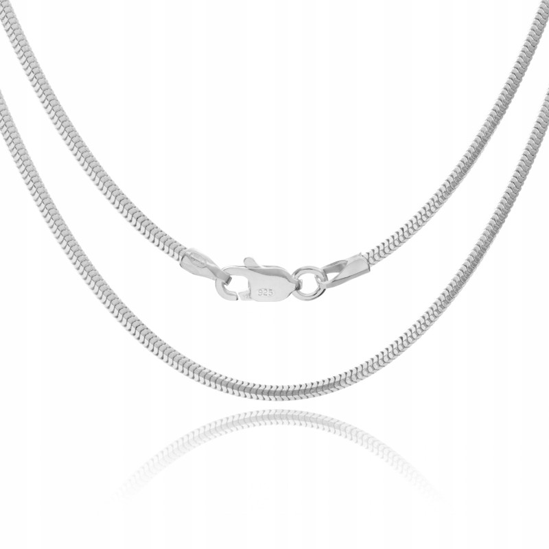 Srebrny łańcuszek Żmijka 2,4 mm 925 – damski 45–60 cm