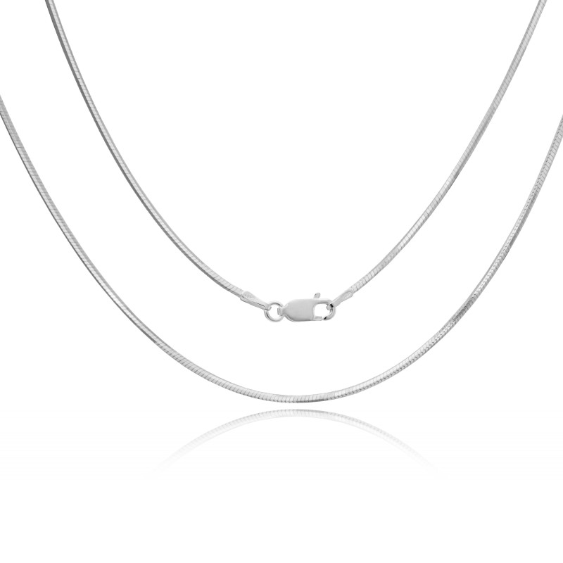 Srebrny damski łańcuszek żyłka linka 45-60 cm 1,22 mm 925