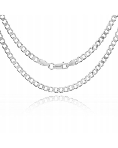 Srebrny męski łańcuszek pancerka 50-70 cm 4,20 mm 925