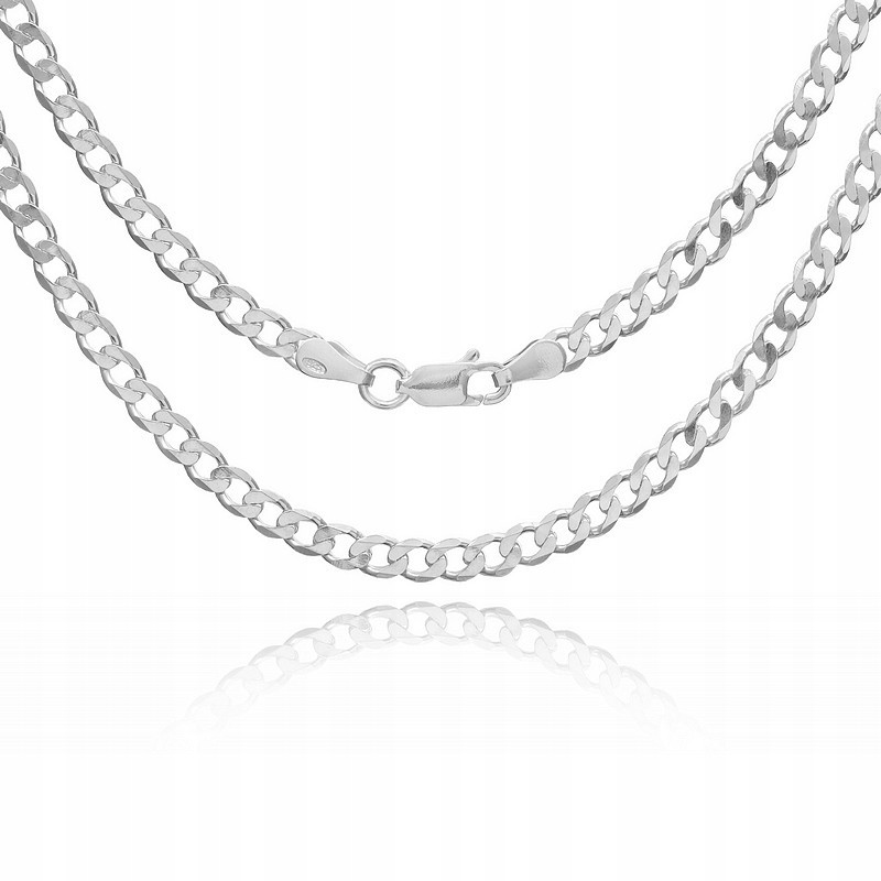 Srebrny męski łańcuszek pancerka 50-70 cm 4,20 mm 925