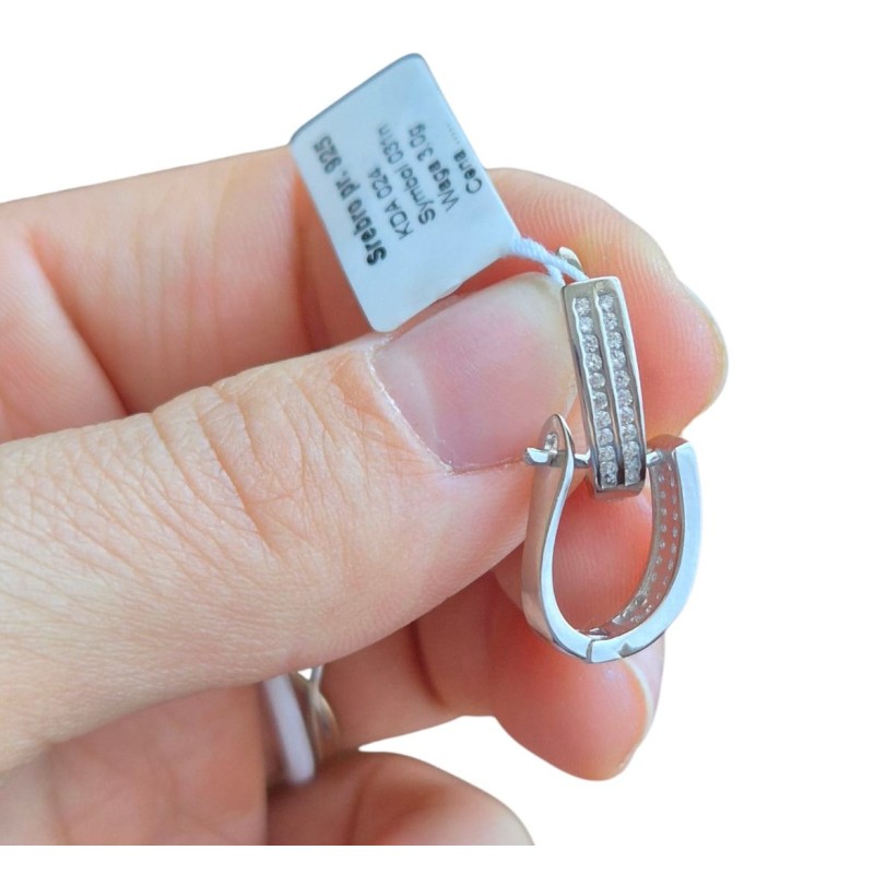 SREBRNE DAMSKIE KOLCZYKI ANGIELSKIE SREBRO PRÓBY 925