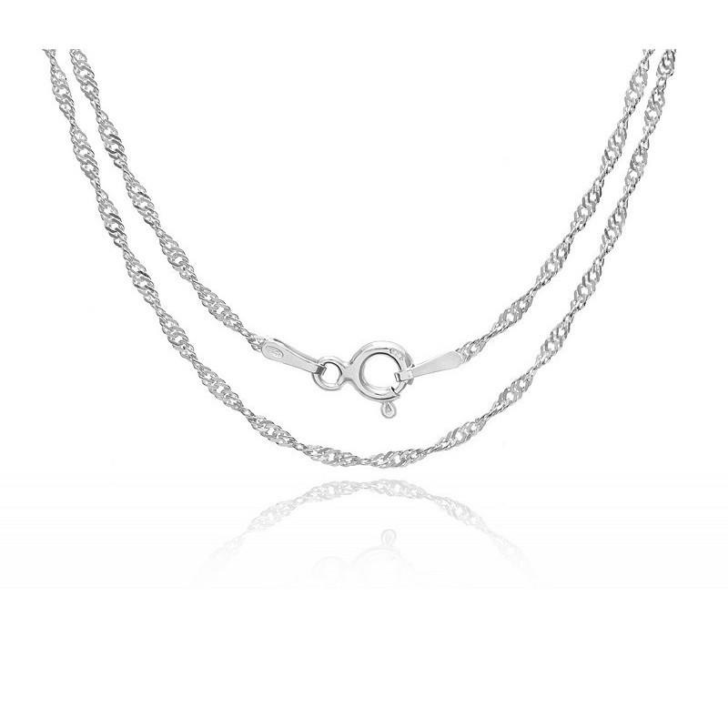 Srebrny łańcuszek Singapur 1,4 mm damski | 40–65 cm | 925