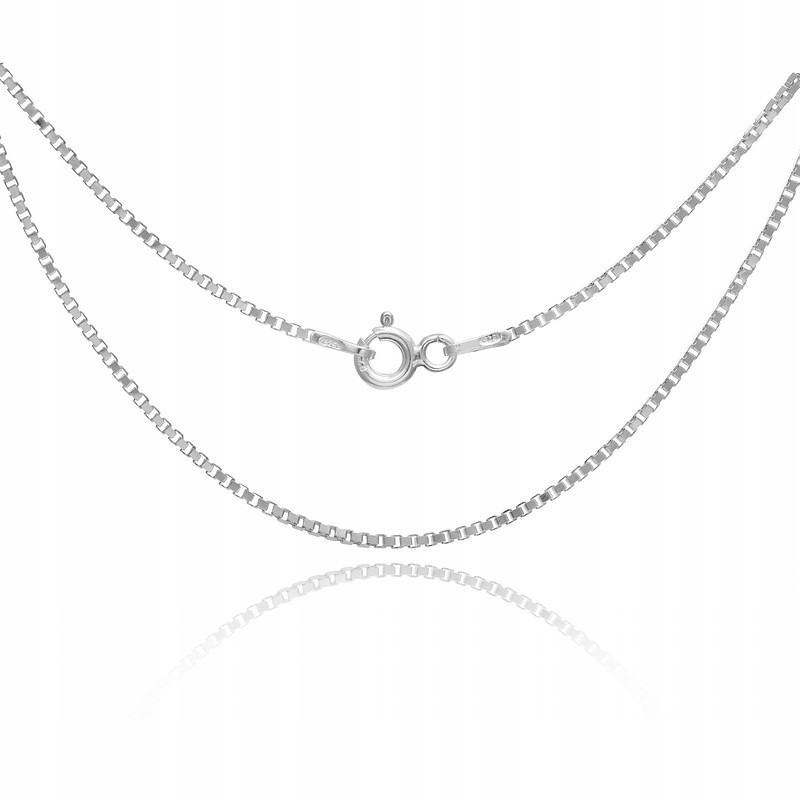 Srebrny damski łańcuszek kostka 40-65 cm 1,5 mm 925