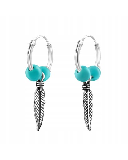 SREBRNE OKSYDOWANE KOLCZYKI KÓŁKA KÓŁECZKA WISZĄCE PRÓBA 925