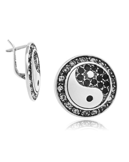 SREBRNE OKSYDOWANE KOLCZYKI DAMSKIE ANGIELSKIE SREBRO 925