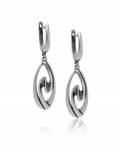SREBRNE DAMSKIE KOLCZYKI WISZĄCE ANGIELSKIE SREBRO PRÓBY 925