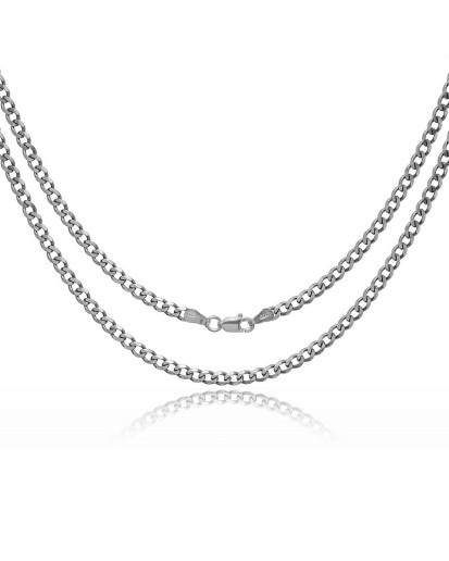 Srebrna pancerka oksydowana 3,1 mm 925 – męski łańcuszek ze srebra