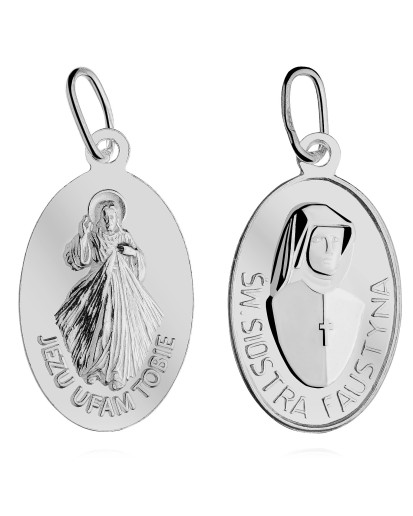 Srebrny medalik Św. Siostra Faustyna 925 – srebro