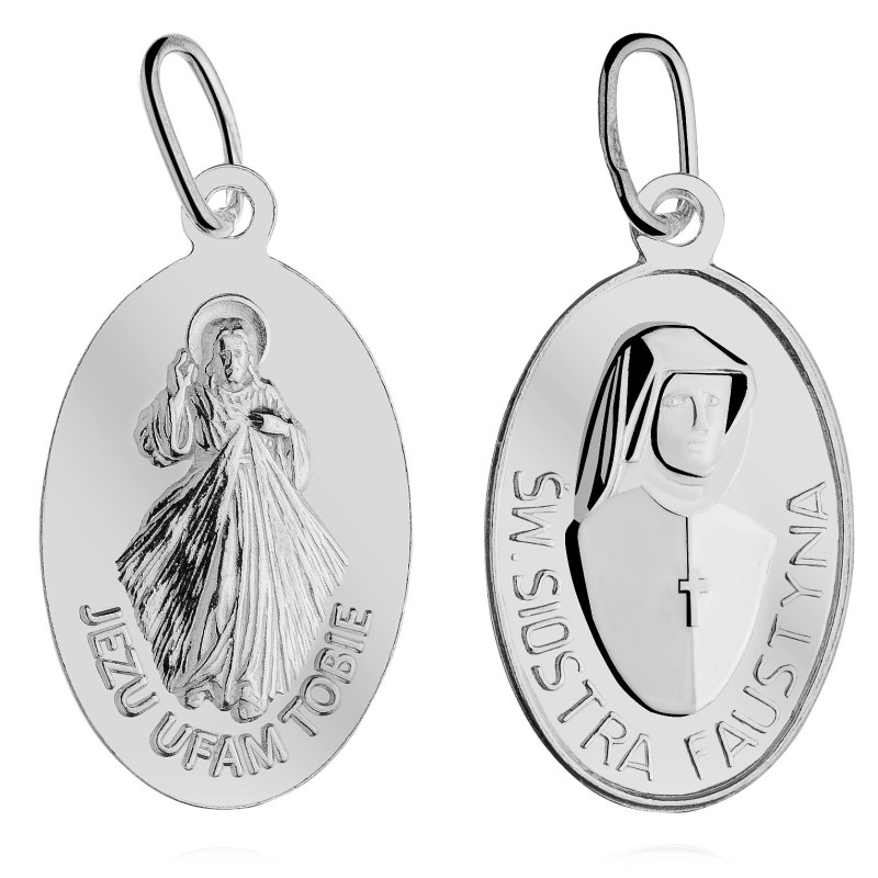 Srebrny medalik Św. Siostra Faustyna 925 – srebro