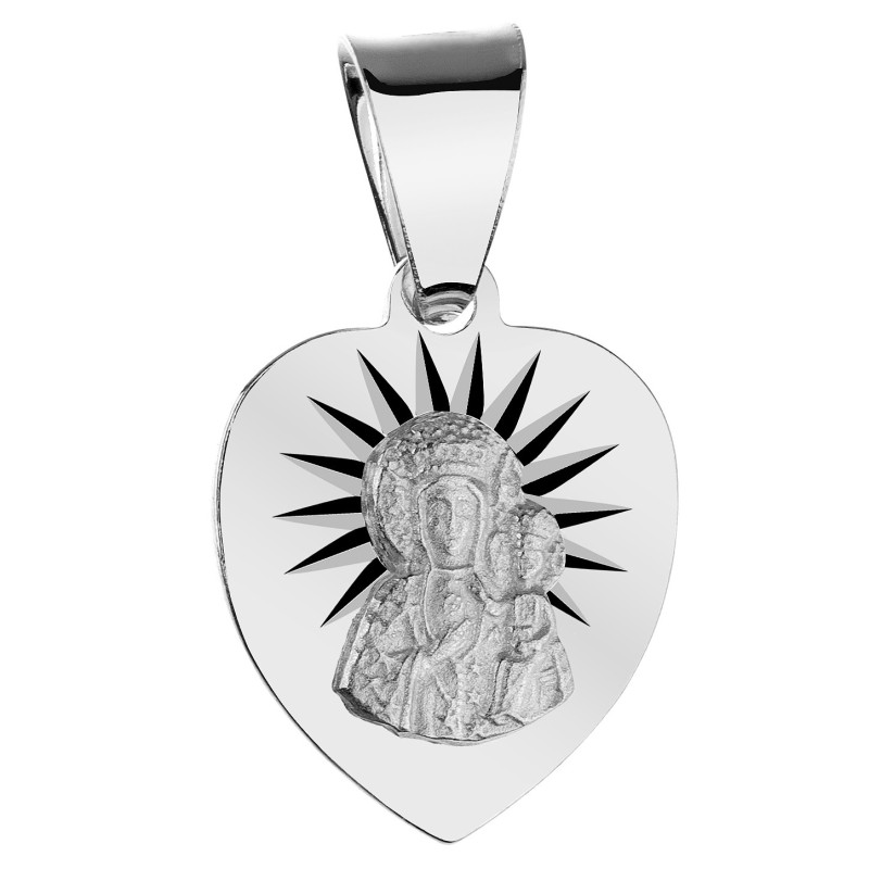 Srebrny medalik Matka Boska Częstochowska 925